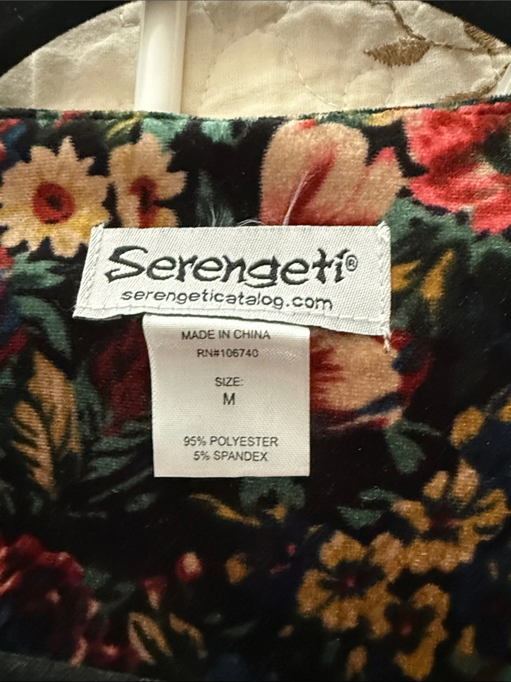 Beautiful Serengeti Velore Floral Open-Front Blazer in Black, Red, Blue